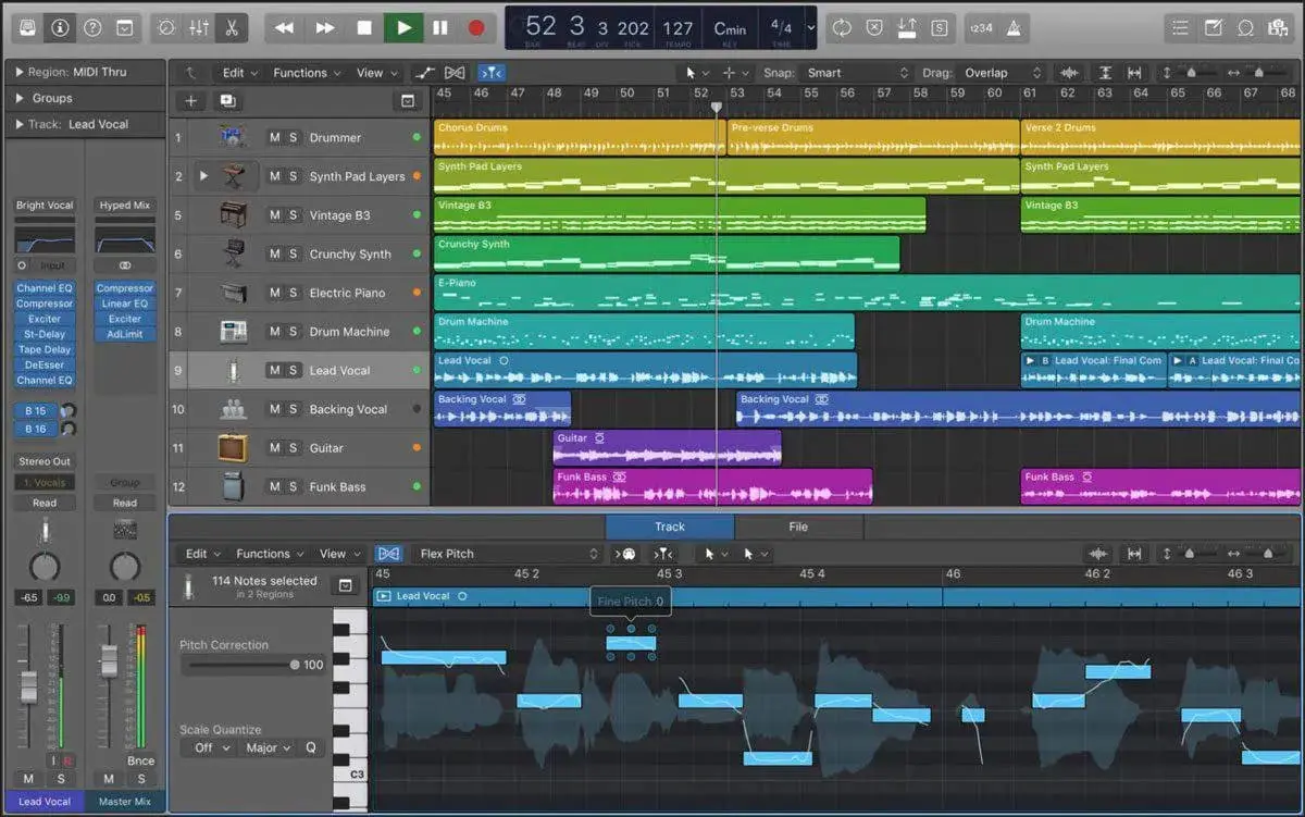Screenshot of Logic Pro Features Overview